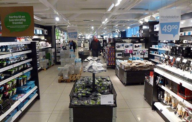 FLAGGSKIPET: Butikken i Torggata i Oslo er størst i Norge når det gjelder omsetning.