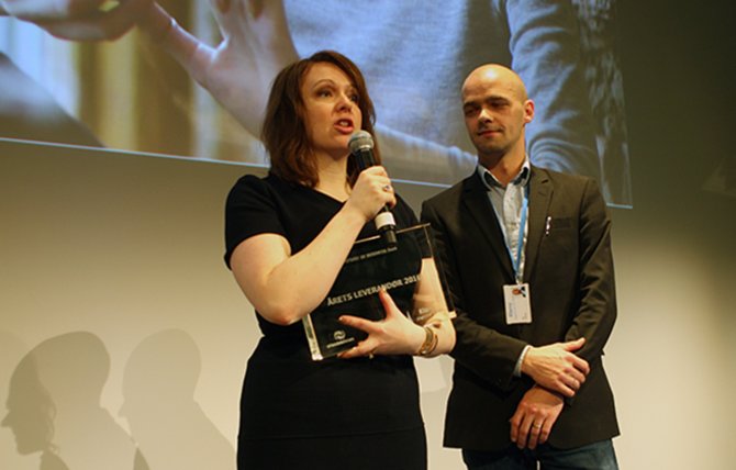 Klarna ble kåret til Årets leverandør. Anna Borg og Erik Kulterud mottok prisen.